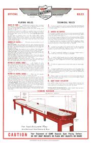 red national shuffleboard table