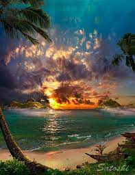 How does it look like being in heaven/paradise? | Beautiful nature,  Beautiful landscapes, Beautiful sunset