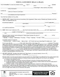 Basic Rental Lease Agreement Form Printable Blank Free Blank