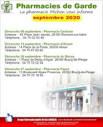 Dimanche 18 octobre 2020 : Pharmacie Michon Pharmacies De Garde Pour Septembre 2020 Partagez Facebook