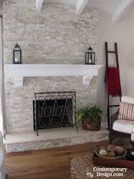 White And Grey Brick Fireplaces