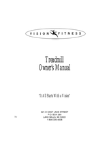 vision fitness t8500 user manual page