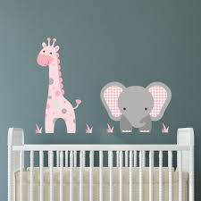 elephant and giraffe animal nursery