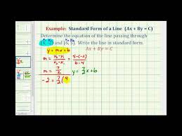 Line In Standard Form Given Two Points