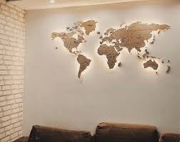 World Map Wall Decor Map Wall Art