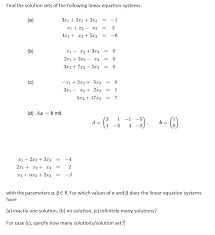 Solved Find The Solution Sets Of The