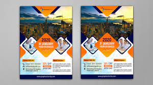 colorful business flyer free psd