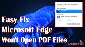 microsoft edge won t open pdf files