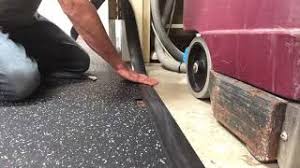 install rubber gym floor transitions