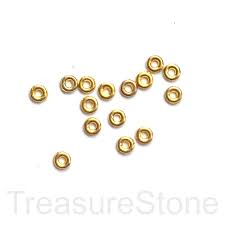 bead gold finished 4mm ring circle
