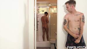 Spying on Dad in the Shower Gay Porn HD Online