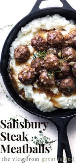 This is classic comfort food at its best made with wholesome ingredients. Salisbury Steak Meatballs The View From Great Island