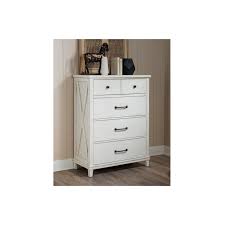 4 Drawer Chest Rustic White Finish