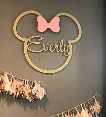 Minnie Mouse Sign Name Wall Hanging