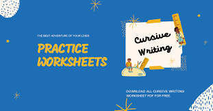 free cursive writing worksheets for kids