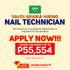 hiring nail technician in saudi arabia