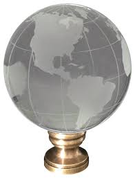 Frosted Crystal Clear Globe Earth Lamp