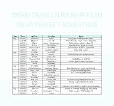 word travel itinerary plan your perfect