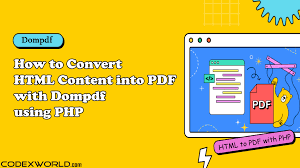 convert html to pdf in php with dompdf