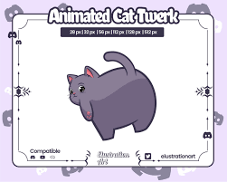Animated Gray Cat Twerk Emote / Animated Gray Cat Twerk - Etsy Ireland