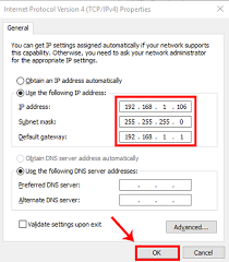 how to ign static ip address to your