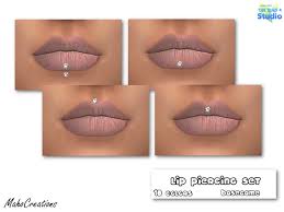 the sims resource lip piercing set