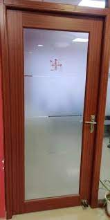 Hinged Wooden Glass Door For Office
