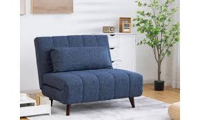 blue sofa bed convertible 3 position