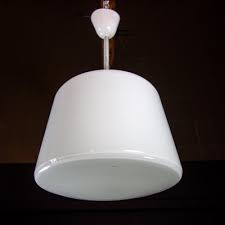 white milk glass ceiling lamp 1950s