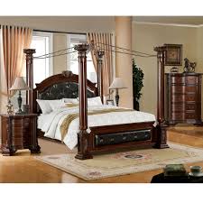 By ermegaon february 3, 2018 182 views. Furniture Of America Luxury Brown Cherry Baroque Style 4 Piece Bedroom Set King Bedroom Furniture Bedroom Sets