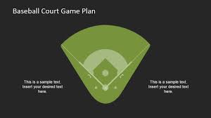 Baseball Court Game Plan Powerpoint Template