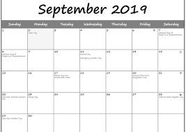 September 2019 Calendar Moon Phases Printable Calendar
