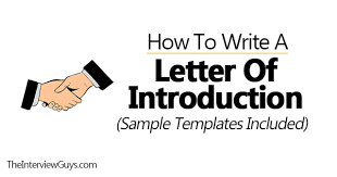 how to write a letter of introduction