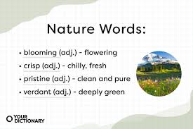 nature words voary list 93