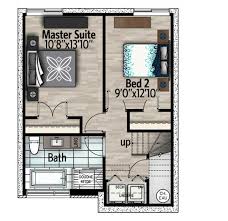 Tiny Split Level House Plan 90301pd