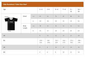 size guide wet tee shirt