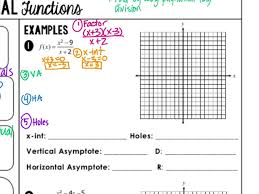 Graphing Rational Functions Notes