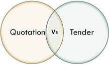 What is difference between quotation and tender?
