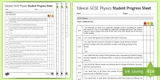 Gcse Physics Radioactivity Progress Sheet