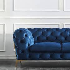 2300mm blue modern chesterfield sofa
