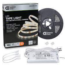 led ac dimmable white tape light kit