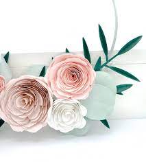 paper flower svg simple spring wreath