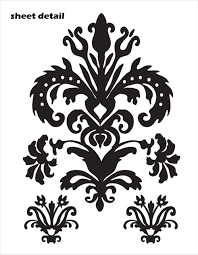 Damask Wall Decals Stickers