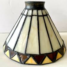 Slag Stained Glass Lamp Shade Mission