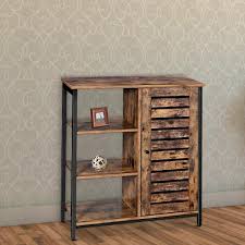 benjara rustic brown wooden storage