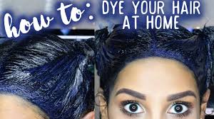 Personally i have thick and long hair so i buy at least (2) of the 4oz manic panic dyes to make sure i can cover my entire head. How To Dye Your Hair At Home Blue Black Youtube