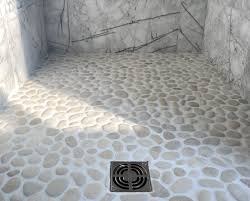 cleaning a pebble stone shower floor