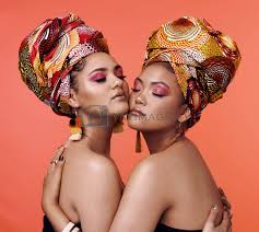 fashion beauty and african women hug