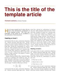 Magazine Article Template Fsxhyh Article Template Word Planet