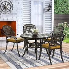 5pcs Patio Dining Set Cast Aluminum